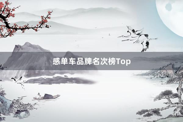 感单车品牌名次榜Top